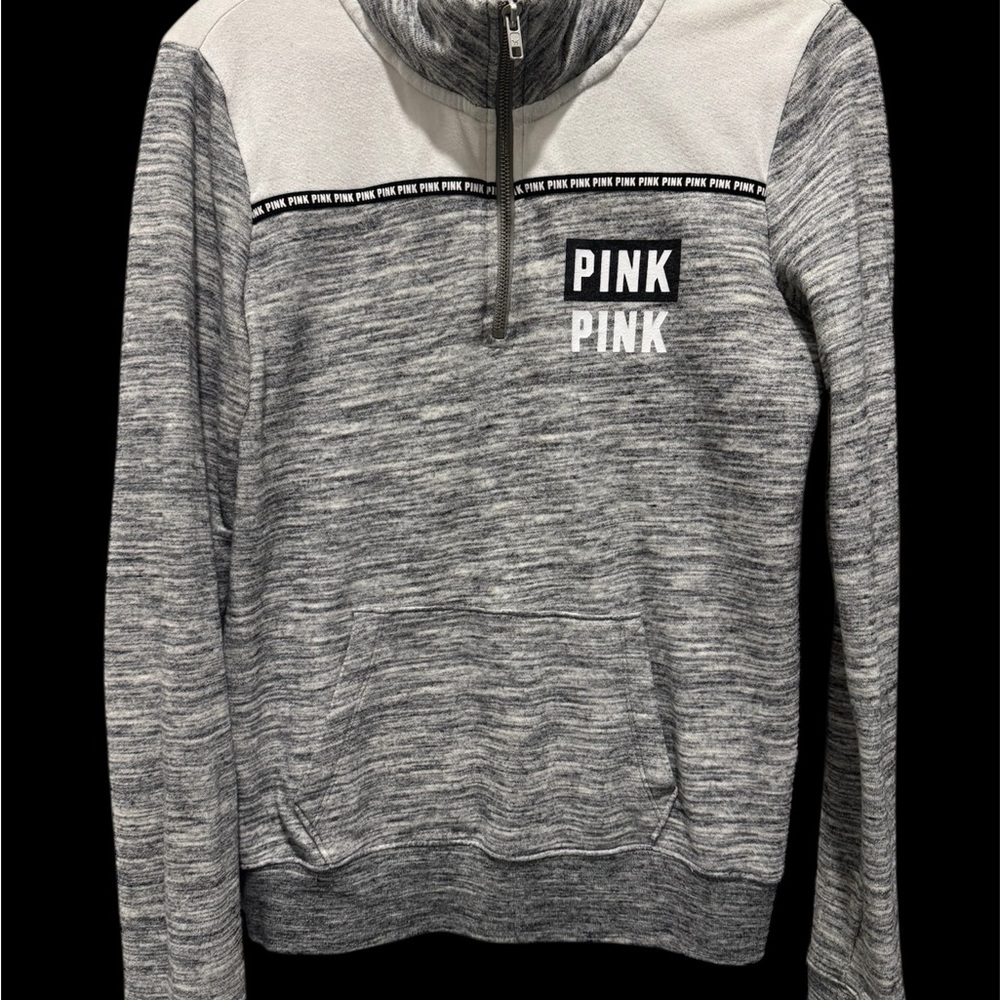 Victoria's Secret PINK Gray Quarter-Zip Pullover
